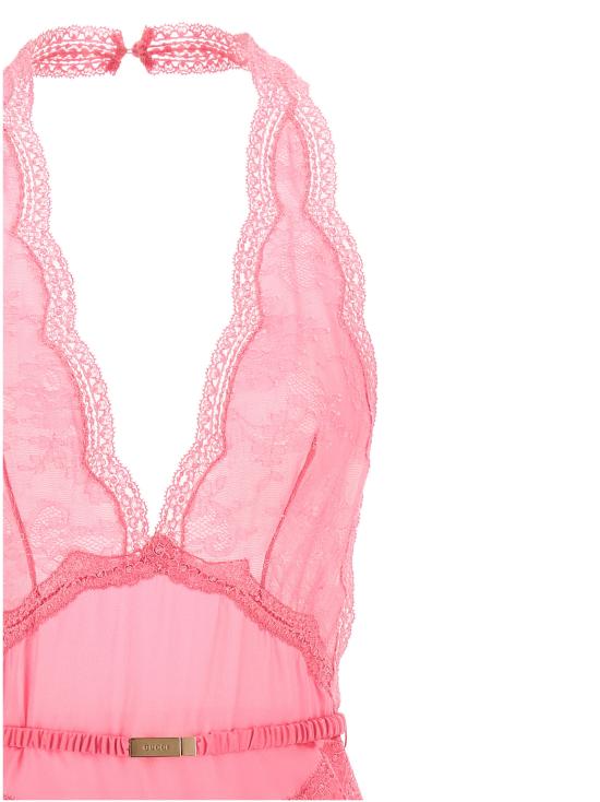 25FW 구찌 실크 새틴 드레스 839410XUAM65426 Pink - GUCCI