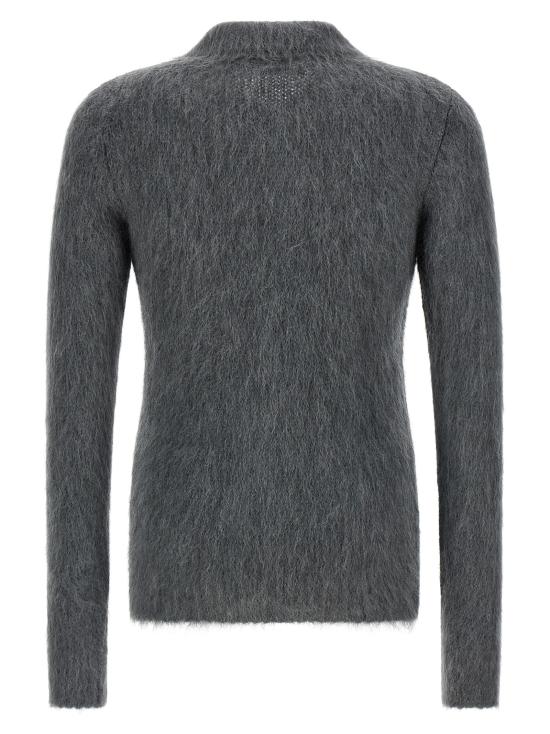 25FW 구찌 브러시드 울 모헤어 가디건 849729XKE7O1087 Gray - GUCCI