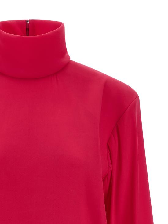 25FW 생로랑 숏 원피스 849606Y6I855244 Fuchsia - SAINT LAURENT