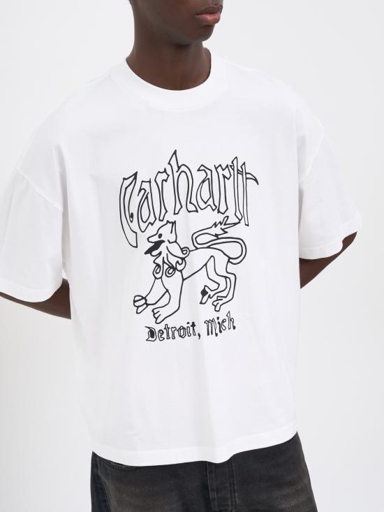 25FW 칼하트 WIP 반팔 티셔츠 MI0354340260 White - CARHARTT WIP