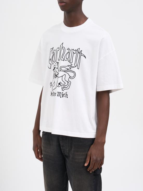 25FW 칼하트 WIP 반팔 티셔츠 MI0354340260 White - CARHARTT WIP