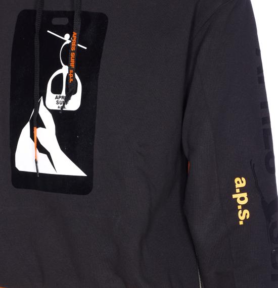 25FW 에프레이 서프 긴팔 티셔츠 PORDOI BLACK ORANGE Black - APRES SURF