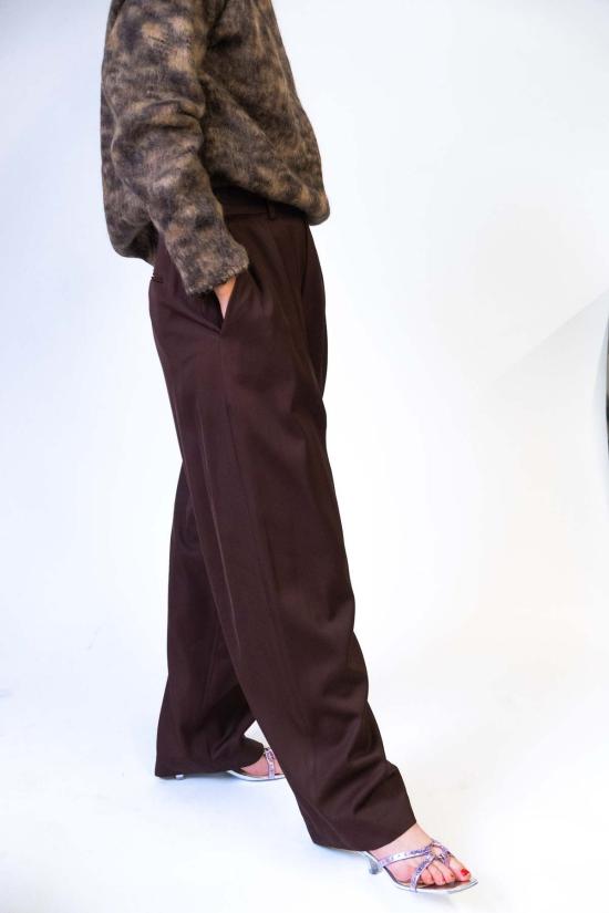  노미아 스트레이트 팬츠 와이드 레그 플리츠 팬츠 - NOMIA