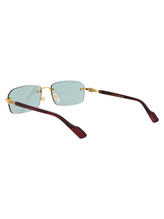 25FW 구찌 안경 GG1221S 003 SUNGLASSES 003 GOLD BURGUNDY GREEN - GUCCI