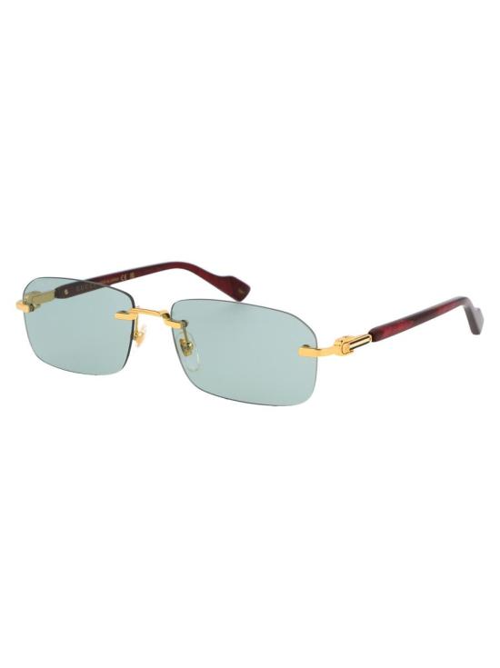 25FW 구찌 안경 GG1221S 003 SUNGLASSES 003 GOLD BURGUNDY GREEN - GUCCI