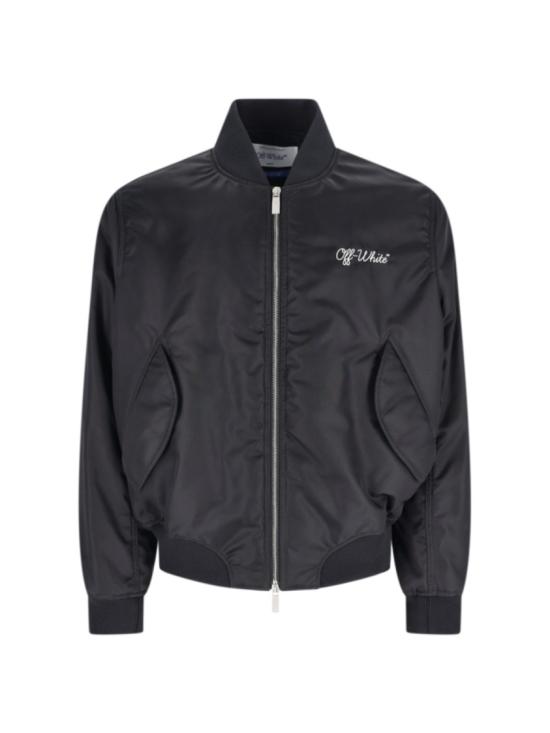 25FW 오프화이트 봄버 자켓 OMEH05EC99FAB0021001 Black
