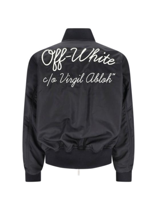 25FW 오프화이트 봄버 자켓 OMEH05EC99FAB0021001 Black - OFF WHITE