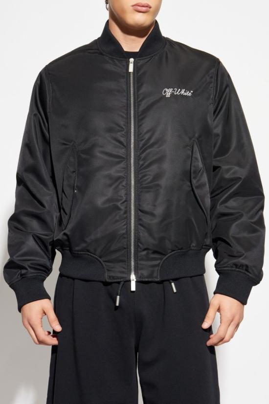 25FW 오프화이트 봄버 자켓 OMEH05EC99FAB0021001 Black - OFF WHITE