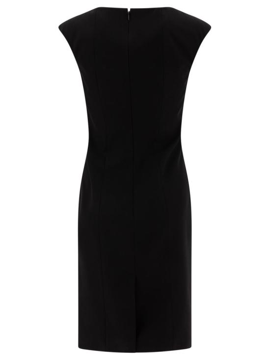 25SS 알렉산더 맥퀸 미디 원피스 819067QJADA1000 Black - ALEXANDER MCQUEEN
