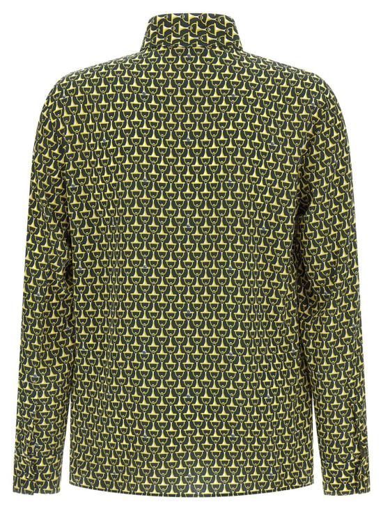 25FW 구찌 크레이프 드 씬 실크 셔츠 847034ZAT4Z3061 GREEN - GUCCI