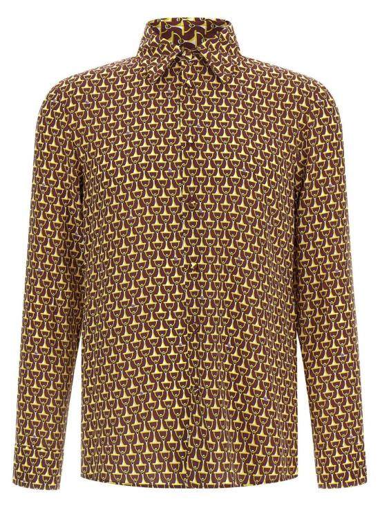 25FW 구찌 크레이프 드 씬 실크 셔츠 847034ZAT4Z6018 MULTICOLOR