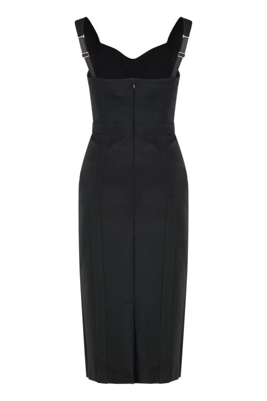 25FW 엘리자베타프랜치 미디 원피스 AB81056E2 110 Black - ELISABETTA FRANCHI