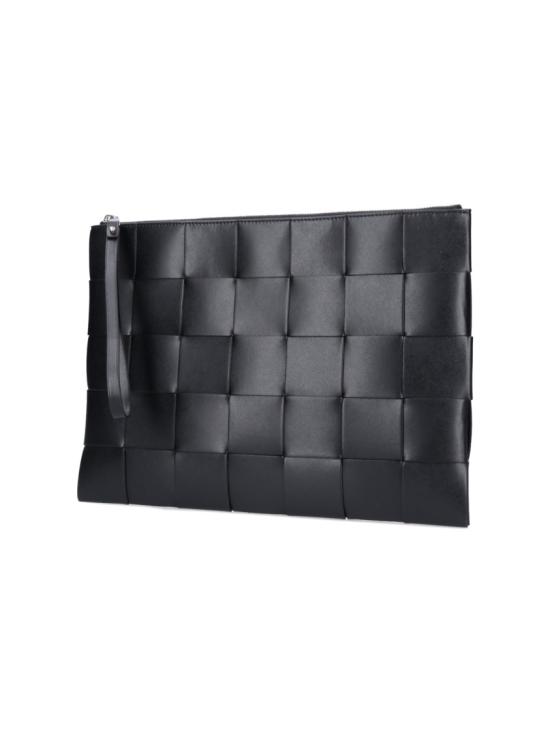  보테가베네타 카세트 라지 플랫 파우치 649616 VBWD38803 Black - BOTTEGA VENETA