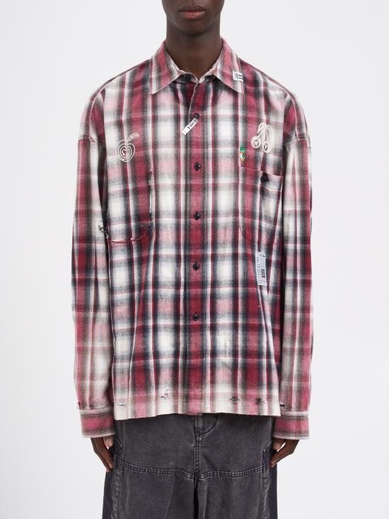 25FW 메종 미하라 야스히로 긴팔 셔츠 MJ15SH181RED Red