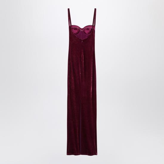 25FW 발렌시아가 롱 원피스 794452TKQ22 Burgundy - BALENCIAGA