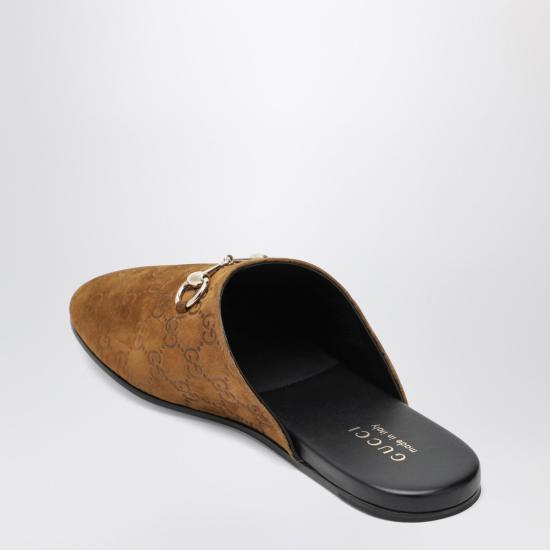 25FW 구찌 홀스빗 스웨이드 뮬 850140AAFQV Brown - GUCCI