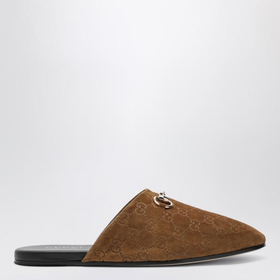 25FW 구찌 홀스빗 스웨이드 뮬 850140AAFQV Brown