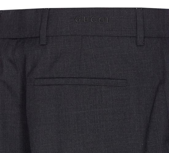 25FW 구찌 로고 울 스트레이트 팬츠 836760 Z7ATK1054 Grey - GUCCI