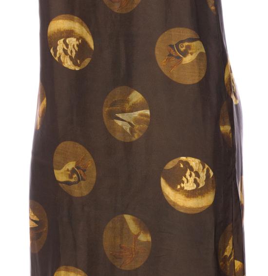 25FW 우마 왕 미디 원피스 UW5083 UW062 Brown tan - UMA WANG