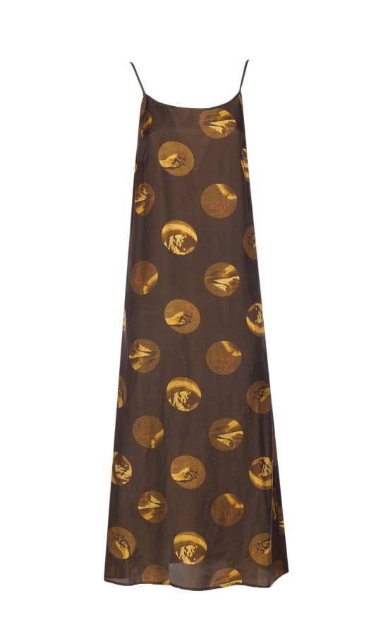 25FW 우마 왕 미디 원피스 UW5083 UW062 Brown tan