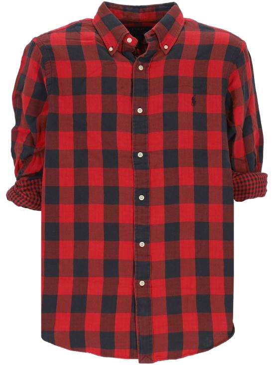 25FW 폴로 랄프로렌 반팔 셔츠 710P00517 001 1932B RED BLACK