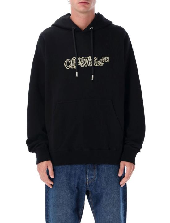 25FW 오프화이트 클라우디 애로우 스케이트 후드 티셔츠셔츠 OMBB085F25FLE00L1019 Black