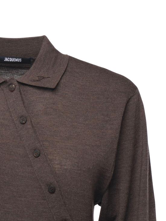 25FW 자크뮈스 바디수트 티셔츠 25HBSW00598AK00145 880 DARK BROWN - JACQUEMUS