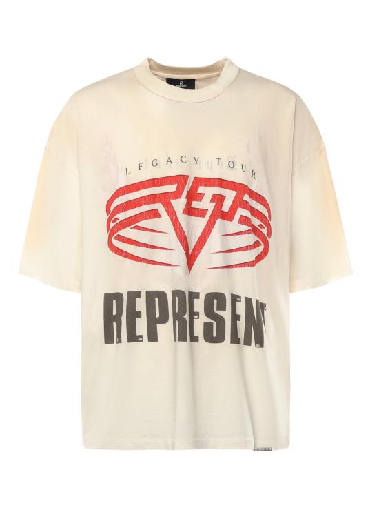 25FW 리프레젠트 반팔 티셔츠 MLM100176 30 FLAT WHITE