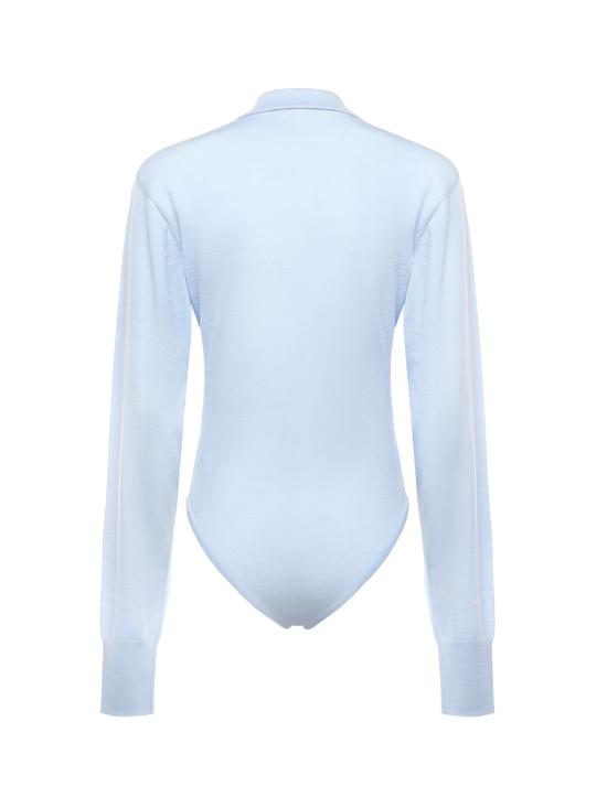 25FW 자크뮈스 바디수트 티셔츠 25HBSW00598AK00145 330 Blue - JACQUEMUS