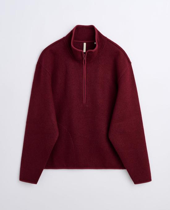 25FW 선플라워 긴팔 티셔츠 2055 BURGUNDY Red