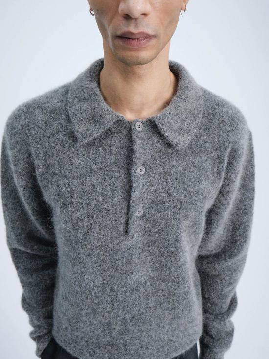 25FW 선플라워 스웨터 3074 GREYMELANGE Grey - SUNFLOWER