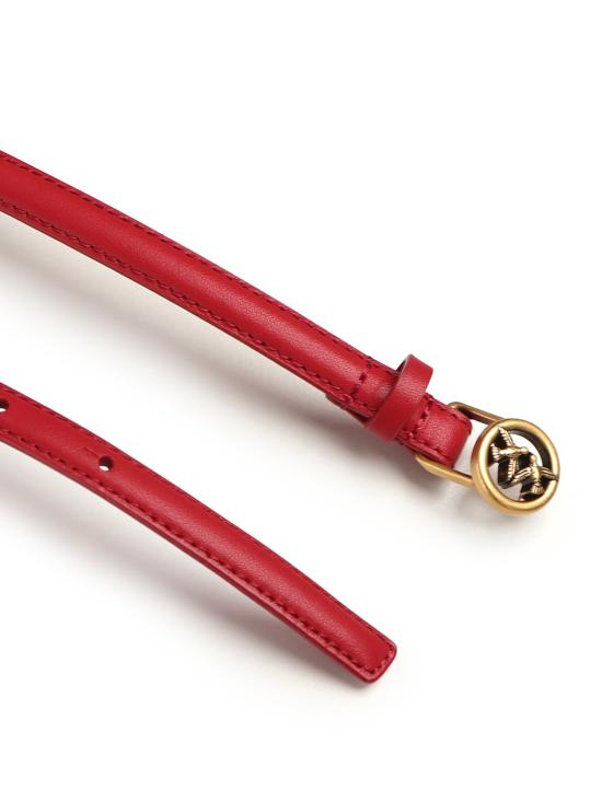 25FW 핑코 슬림 벨트 105481 A0F1OA4Q Raspberry Red - PINKO