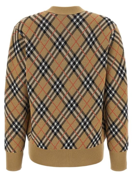 25FW 버버리 체크 울 가디건  8110579C1309 Brown - BURBERRY