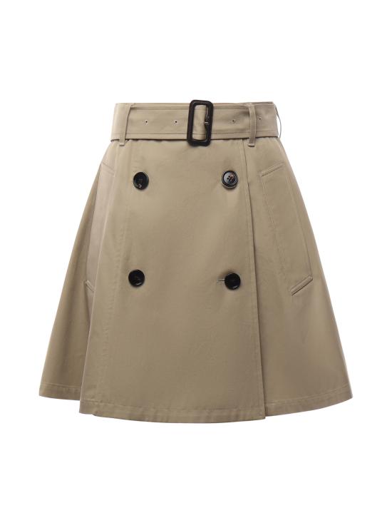 25FW 버버리 개버딘 트렌치 미니 스커트 8116006 C2247 QUILL BEIGE