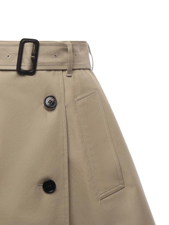 25FW 버버리 개버딘 트렌치 미니 스커트 8116006 C2247 QUILL BEIGE - BURBERRY