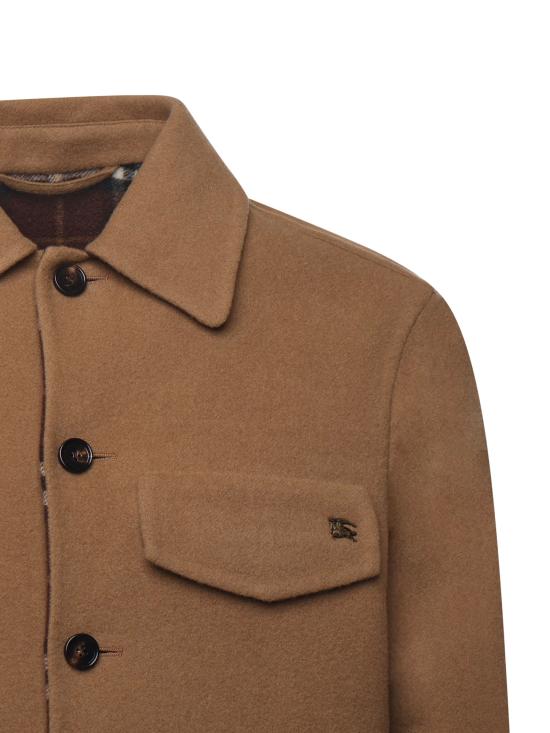 25FW 버버리 울 오버셔츠 8113531 C4042 Camel Treacle Brown - BURBERRY