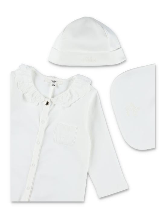 25FW [키즈] 끌로에 캐주얼 세트 C20776 117 Bianco - CHLOE
