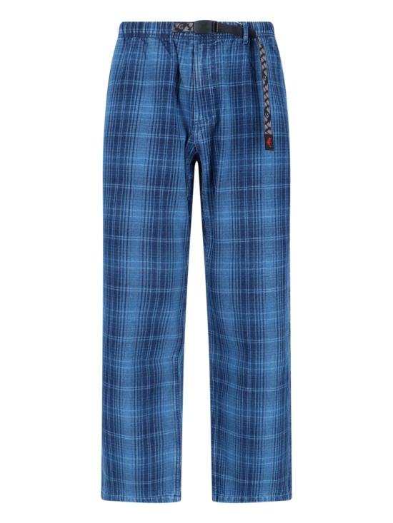 25FW 그라미치 스트레이트 팬츠 G5FM P076 INDIGO CHECKERED PLAID Blue