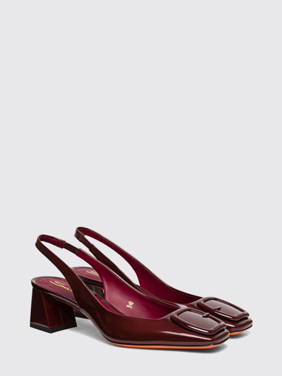 25FW 산토니 뮬/슬리퍼 WDMN70342HA2TVQE B40 Burgundy - SANTONI