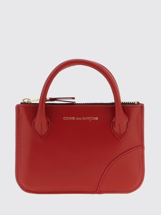 25FW 꼼데가르송 클래식 레더 라인 파우치 SA8100HA Red