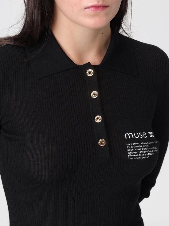 25FW 엘리자베타프랜치 폴로 티셔츠 MK40B 110 Black - ELISABETTA FRANCHI