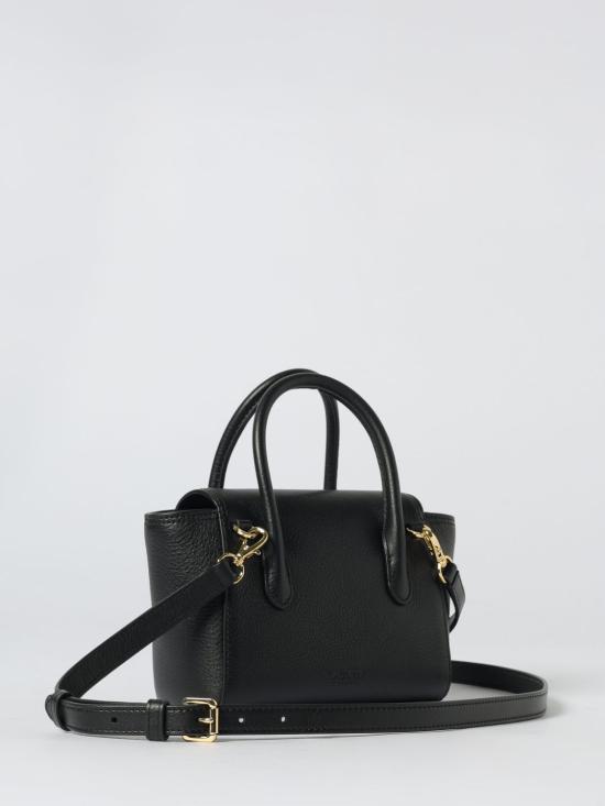 26SS 랄프 로렌 태너 페블 레더 스몰 사첼 토트백 431969349 002 Black - RALPH LAUREN