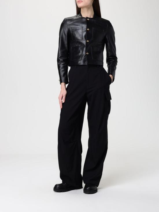 25FW 보테가베네타 스트레이트 팬츠 845972V4XP0 1000 Black - BOTTEGA VENETA