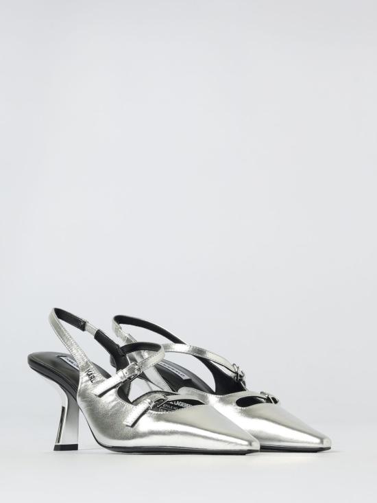 25FW 칼라거펠트 뮬/슬리퍼 KL33623 1SL Silver - KARL LAGERFELD