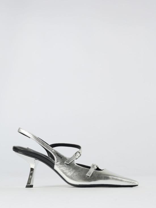 25FW 칼라거펠트 뮬/슬리퍼 KL33623 1SL Silver