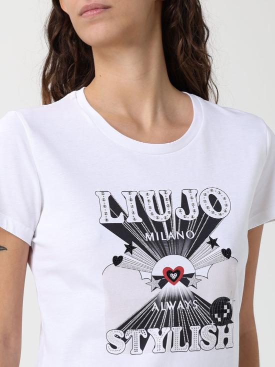 25FW 리우조 반팔 티셔츠 UF5265JS923 M9940 White - LIU JO