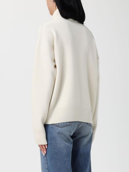 25FW 아미 ADC 울 캐시미어 퍼널넥 스웨터 ADC 울 캐시미어 퍼널넥  UKS821KN0071 185 White - AMI