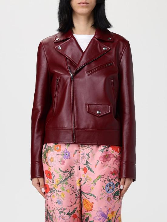 25FW 구찌 레더 바이커 자켓 819314XN336 6207 Red