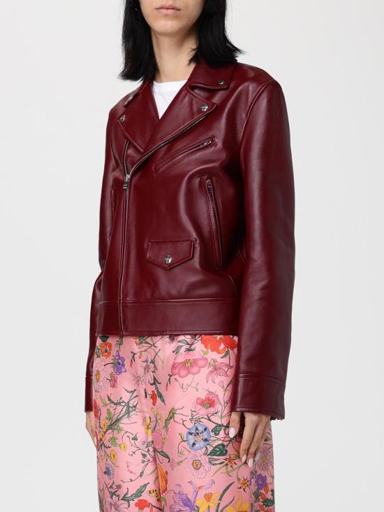 25FW 구찌 레더 바이커 자켓 819314XN336 6207 Red - GUCCI