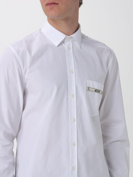 25FW 모스키노 셔츠 02365235 0001 White - MOSCHINO